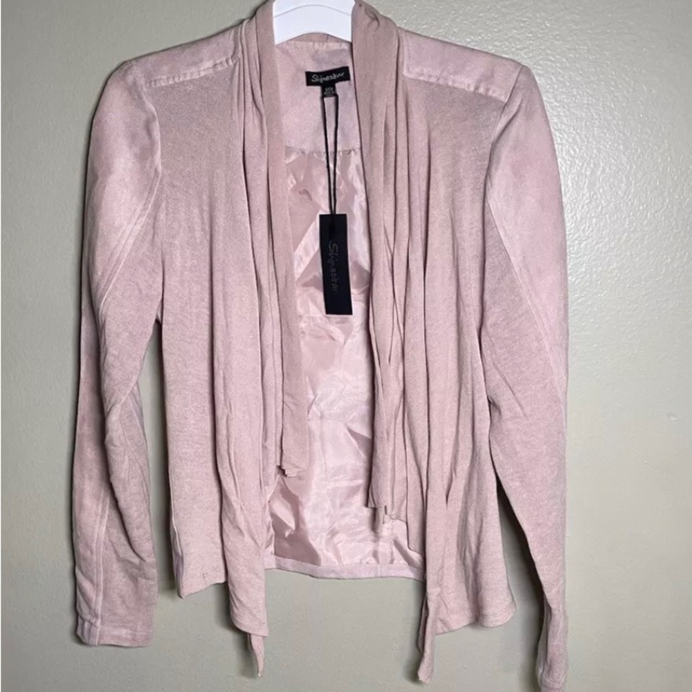 Pink Suede Blazer Jacket NWT Hippie Festival Coquette Spring Career wear A062